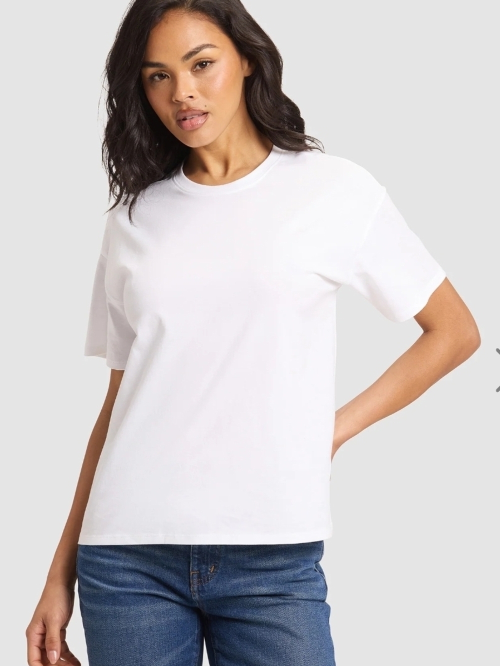 Cozy Earth Classic Crewneck White Women's Tee Sz L NEW